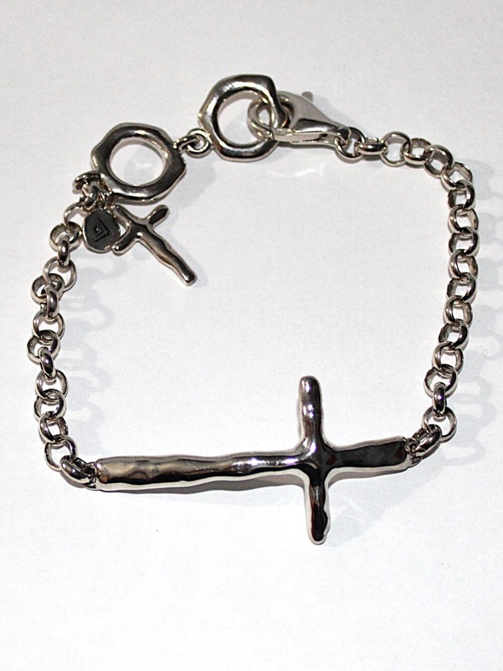 Silpada In Good Faith Sterling Silver Cross Bracelet 8 Inches